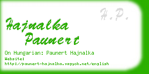 hajnalka paunert business card